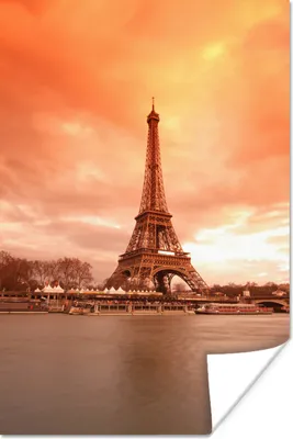 Produktbild von MuchoWow® Poster Eiffelturm - Paris - Himmel 40x60 cm - Plakate für die Wand - Poster Babyzimmer