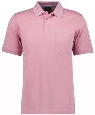 Ragman H-Polo Polo Soft-Knit uni in rosa