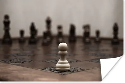 Produktbild von MuchoWow® Poster Weiß verliert mit Schach 120x80 cm - Bilder