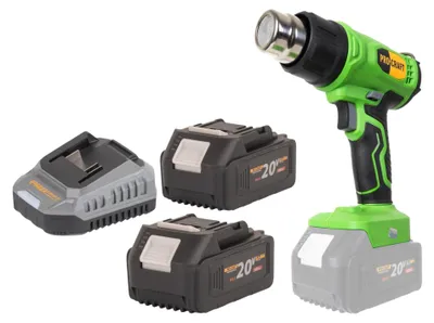 Produktbild von Procraft PH24bb Akku Heißluftpistole 20 V 50 - 550 °C + 2x Akku 4,0 Ah + Ladegerät