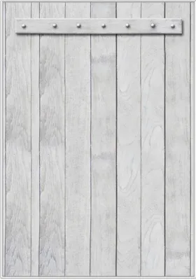 Produktbild von Wallario Wandbild Graue Holztür, Größe: 70,30 x 100,30 cm, Poster mit weißem Kunststoffrahmen
