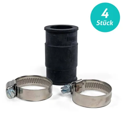 Produktbild von 4x OKU Verbindungsschlauch 25x3x63 mm inkl. 8 V2A-Schellen