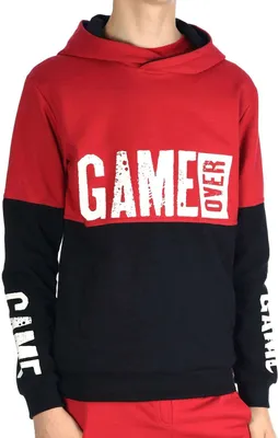 Produktbild von BEZLIT Jungen Kapuzen Pullover & GAME OVER Aufdruck Rot 116