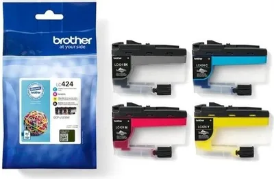 Produktbild von Tintenpatronen Multipack BROTHER LC424VAL, Schwarz Cyan Magenta Gelb, Hohe Kapazität, 750 Seiten, Für DCP-J1200W