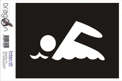 Produktbild von Aufkleber / Autoaufkleber - JDM / Die cut / Auto / OEM - Schwimmer - 120x110 mm silber - Heckscheibe / Heckscheibenaufkleber