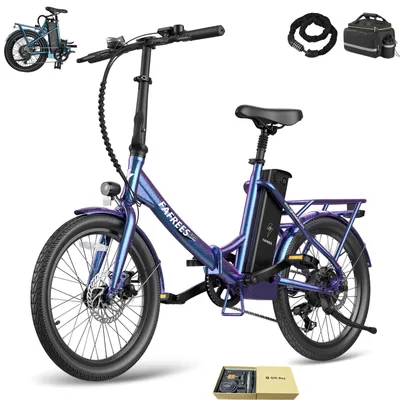 Produktbild von E-Bike 20 zoll 155 - 195 cm Rostfreie Aluminiumlegierung 36 V 18,2 Ah 655,2 Wh bis zu 150 - 190 km 250 W mit 7 Gang Wasserdicht IPX4, Lila