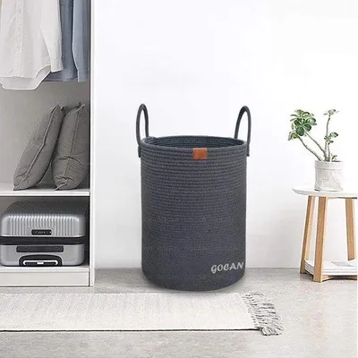 Immagine prodotto di Scatola portaoggetti in cotone grigio