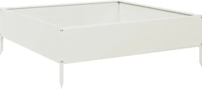 Zdjęcie produktu dla vidaXL Podwyższone łóżko białe 100x100x33,5 cm stalowe