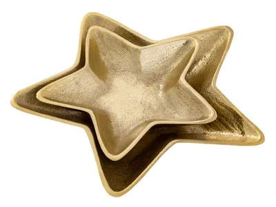Two star-shaped bowls stacked on top of each other.
