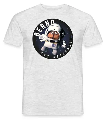 Produktbild von Spreadshirt Bernd Das Brot Astrobrot Rund Männer T-Shirt, 4XL, Grau meliert