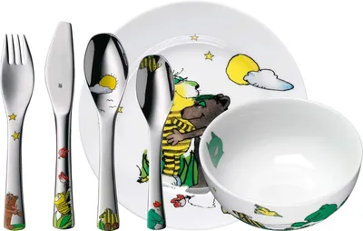 Produktbild von WMF Kindergeschirr-Set Janosch weiß 6-tlg.