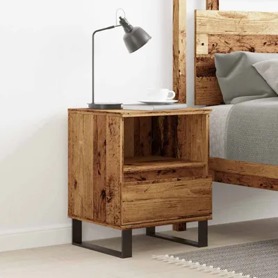 Productafbeelding van vidaXL Nachtkastje, look van gerecycled hout, 40x35x50 cm, houtvezel
