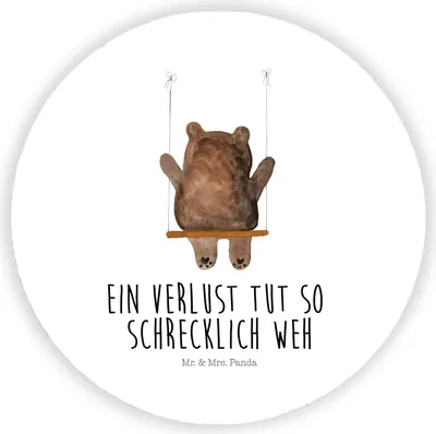 Produktbild von Mr. & Mrs. Panda magnet Bär Schaukel - Weiß - Geschenk, Teddy, für fotos, magnettafel, Kühlschrankmagnet, kühlschrank, whiteboardmagnet