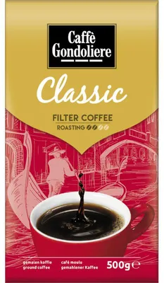 Produktbild von Caffe Gondoliere Regular Snelfiltermaling Kaffee 500g – Aromatischer Filterkaffee