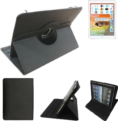 Produktbild von High quality kompatibel mit Apple iPad 9.7 (2018) Wi-Fi Schutz Hülle 360° Tablet Case Schutzhülle Flip Cover  schwarz. Tablet Hülle drehbar