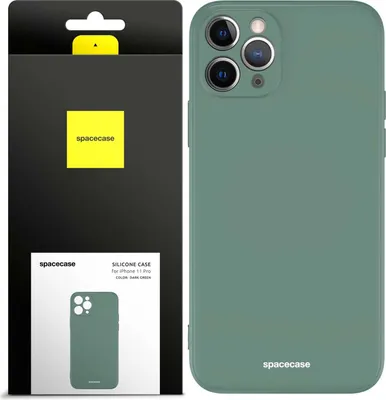 Zdjęcie produktu dla Silikonowe etui SPACECASE Silicone Case do iPhone 11 Pro Zielony