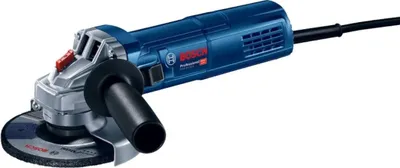 A Bosch angle grinder is shown against a white background.