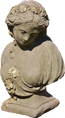 Produktbild von Schöne Büste Kate aus Steinguss perdekt für den Garten die Terrasse oder den Vorgarten ist Frostfest Witterungsbeständig und Neu 51cm H, SU-2140