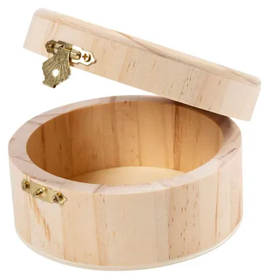 Image de Boîte ronde en bois, 6x11 cm