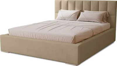 Produktbild von Polsterbett Dream 200x200 cm, Bett mit Kopfteil, Doppelbett mit Bettkasten und Lattenrost aus Holz, Velourstoff:  Creme