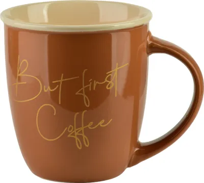 Image de Tasse en porcelaine Hendia Coffee Time 9 x 13 x 10 cm, marron, 1 pièce