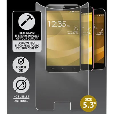 Produktbild von Cellularline Second Glass Uni - Smartphones bis 5,3", Jede Marke, Trockene Anwendung, Kratzresistent, Transparent, 1 Stück(e)