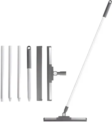Produktbild von PolkaHome® Teleskop-Wasserschieber mit Gummilippe – ausziehbar bis 136 cm, 30 cm Wischerbreite, Silikon