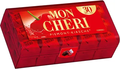 Produktbild von Ferrero Mon Cheri Familienpackung 30 Likör Kirsch Pralinen 315g