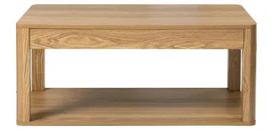 Immagine prodotto di Calicosy - Tavolino da salotto con 2 piani rettangolari effetto legno L 90 cm - CÉLIA