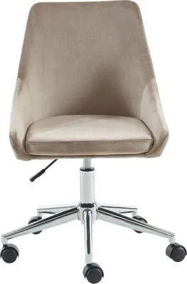 Produktbild von MASURIE Büro-Sessel - Beige Velours - Höhenverstellbar