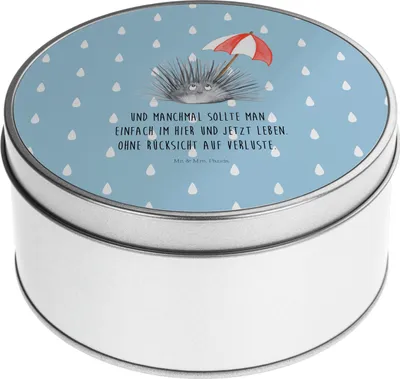 Produktbild von Mr. & Mrs. Panda Erinnerungsbox Seeigel - Blau Pastell - Geschenk, Selbstliebe, Urlaub, Hier und Jetzt, Dose, Leben, keksdosen, Aufbewahrungsdosen, Vorratsdosen, Lebe