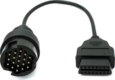 Produktbild von OBD Kabel 30 cm OBD 2 Buchse für Porsche 19pin in Schwarz für Auto Diagnose