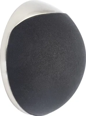 Produktbild von WAGNER Türstopper SCREW OR GLUE / Schrauben oder Kleben - Ø 40 x 15 mm, Metall Edelstahloptik, Kautschuk schwarz - 15513111