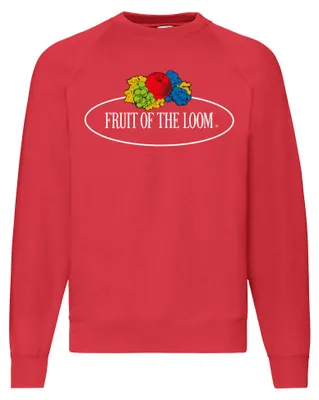 Produktbild von Fruit of the Loom Classic Raglan Sweat mit Vintage-Logo auf der Brust