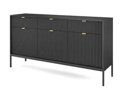 Produktbild von AX LIVING Sideboard mit Schubladen Eternas KS154 154 cm Schwarz
