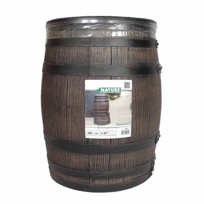 Obrázok produktu pre Prírodný sud na dážď so vzhľadom dreva 50 L 38 x 49,5 cm hnedý