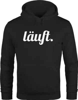 Produktbild von Hoodie Herren läuft Sweatshirt Kapuzenpullover Sweater Männer Moonworks® schwarz XS