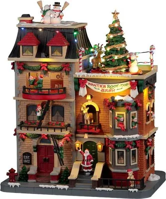 Productafbeelding van Santa'S Rooftop Bash With 4.5V Adaptor Kerst LEMAX