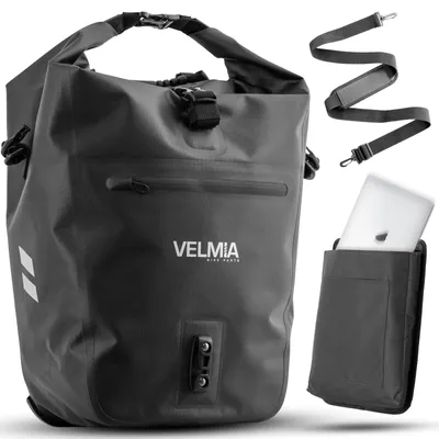 Produktbild von Fahrradtasche Gepäckträgertasche Doppeltasche - 3-in-1 - Wasserdicht - Mit Tragegriff - Für Gepäckträger