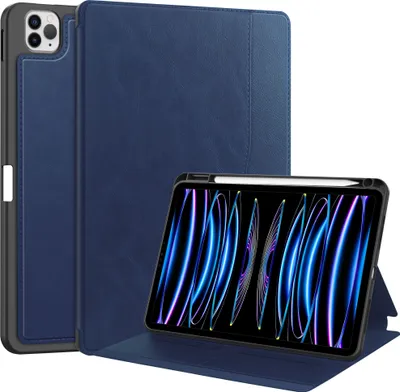 Produktbild von Schutzhülle für Apple iPad Pro 11 2018/2020/2021/2022, Air 10.9 2020/2022 (4/5.Gen), Air 11 2024 M2 11 Zoll Slim Case Etui mit Standfunktion und Auto Sleep/Wake Funktion
