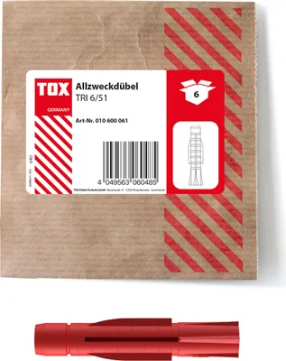 Immagine prodotto di TOX 010600061 TOX TRI 6/51 010600061 Universaldübel Ø 6 mm x 51 mm, 6 St.