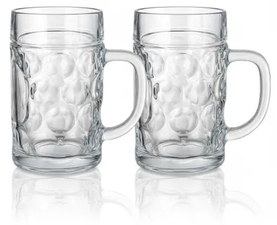 Produktbild von Plastard 2er Set Bierkrug 0,5L aus SAN Kunststoff bruchsicherer Bierseidel