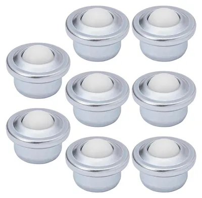Image de Roulettes en nylon, lot de 8, hauteur de 16 mm, pivotantes à 360°, pour meubles et transport