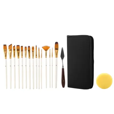 Produktbild von Malwerkzeuge 15pcs Pinsel Pinsel Pinsel, Set, Holzgriff für Kinder Malergeschenke Freunde