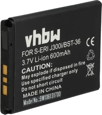 Produktbild von vhbw Akku kompatibel mit Sony-Ericsson Z558i, Z550i Handy Smartphone Telefon (600 mAh, 3,7 V, Li-Ion)
