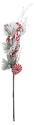 Produktbild von Clayre & Eef Weihnachtsdekoration 11x7x60 cm Weiß Kunststoff