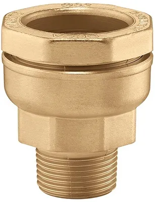 Immagine prodotto di Raccordo a vite in ottone 40 mm x 1 1/4 di pollice filettatura esterna tubo PE