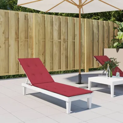 Produktbild von "im Angebot" Liegestuhl-Auflage Weinrot (75+105)x50x4 cm - Gartenmöbelauflagen CC6934