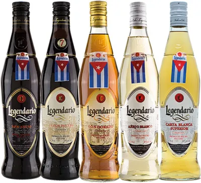 Produktbild von Rum LEGENDARIO 5 Flaschen - Geschenk-Set