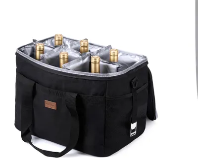 Produktbild von Packaway 4-lagige isolierte Kühltasche – Lunchtasche 30 Liter – Schwarz – Inkl. Trennwand
